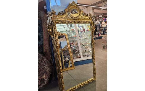 MIROIR DORE DE STYLE ANGE BLANC 177X102