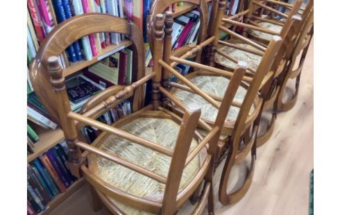 CHAISE PAILLÉES LOT DE 8