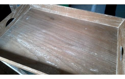 BANDEJA MET PIE LACADO, , MADERA