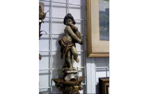 WANDKONSOLE + ENGEL 2-TEILIG GOLDFARBEN