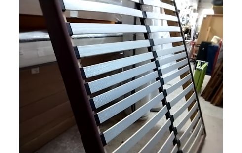 SOMMIER TAPISSIER 140x190 TISSU MARRON