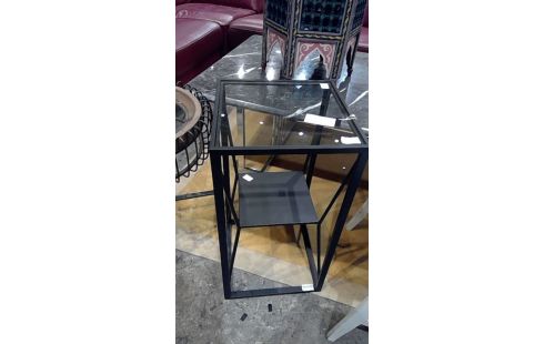 BOUT DE CANAPE  METAL VERRE