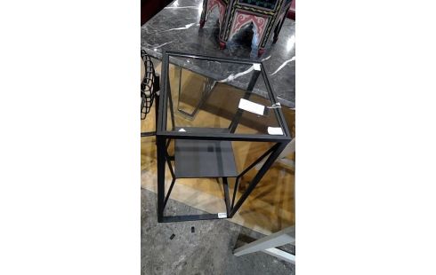 BOUT DE CANAPE  METAL VERRE