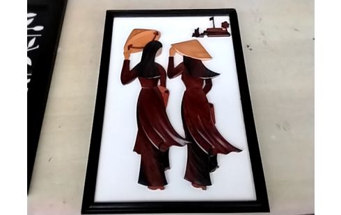 CADRE DECO PERSONNAGES BOIS