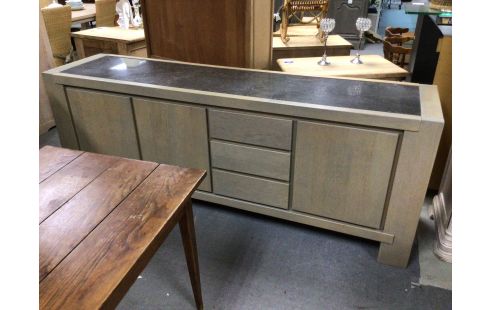 DRESSOIR MODERNE 3 PORTES 2 TIROIRS PIERRE