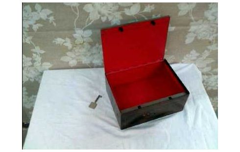 GELDKASSETTE HOLZOPTIK METALL ABSCHLIEßBAR