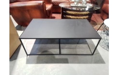 TABLE BASSE RECTANGLE MÉTAL NOIR