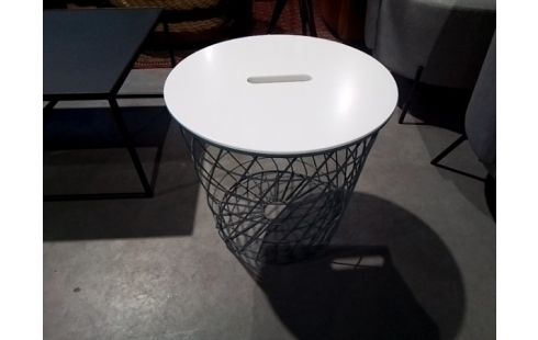 BOUT DE CANAPE ROND BLANC