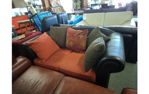 CANAPE STYLE COLONIAL CUIR