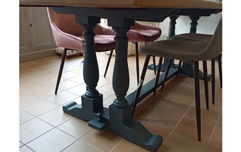 TABLE CHENE BLEUE