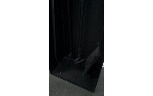 KAMINBESTECK MODERN SCHWARZ STAHL MET EDELSTAHL