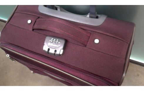 MALLE COFFRE BORDEAUX TISSU