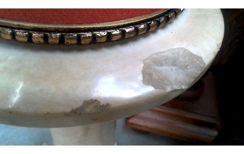 MESA DE SERVICIO, , COLUMNA MÁRMOL COBRE 2 CUERPOS