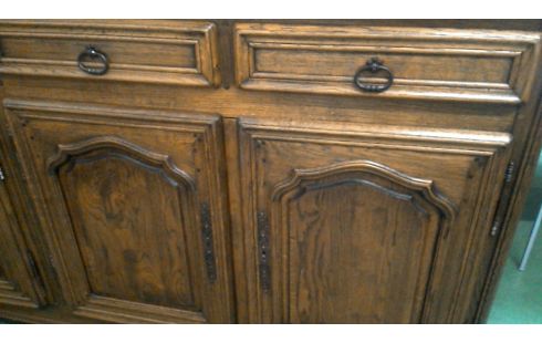 DRESSOIR MASSIEF EIK 4 DEUREN / 4 LADEN