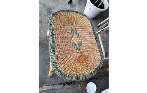 TABLE BASSE ROTIN CLAIR