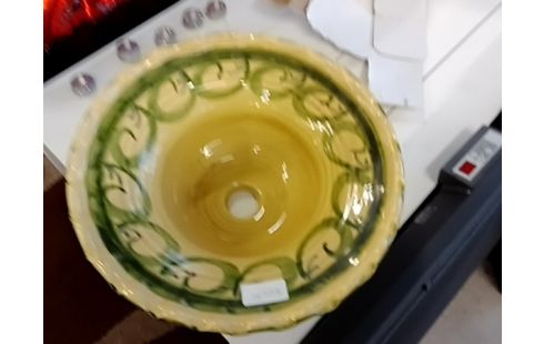 LUSTRE VALLAURIS JAUNE ET VERT