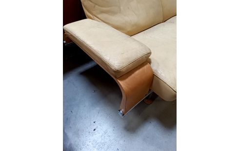 CANAPE NELO SWEDEN CUIR VANILLE