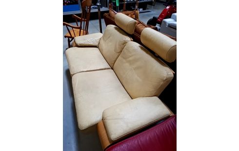 CANAPE NELO SWEDEN CUIR VANILLE