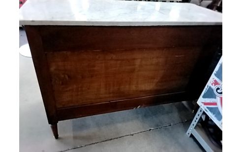 COMMODE MARBRE VEINE ACAJOU