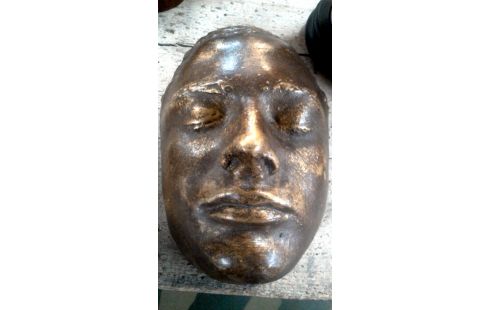 STATUE, , KOPF GIPS BRONZE FARBIG