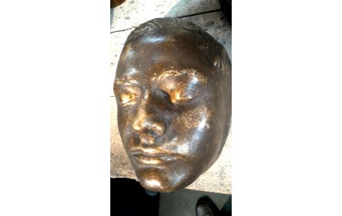 STATUE, , KOPF GIPS BRONZE FARBIG