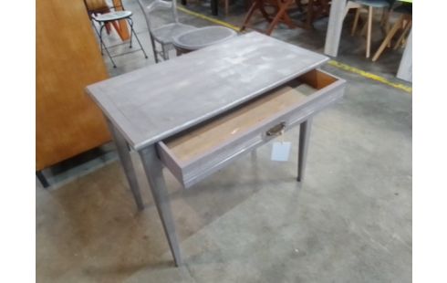 BUREAU CONSOLE 1 TIROIR BOIS PEINT