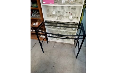 CONSOLE METAL ET VERRE