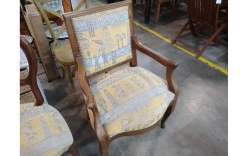 FAUTEUIL TISSU BOIS TYPE EGYPTE