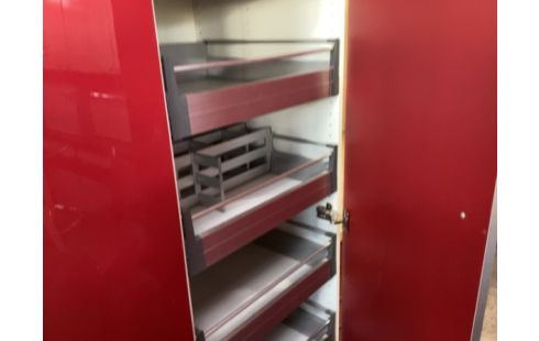 COLONNE CUISINE ROUGE TIROIRS