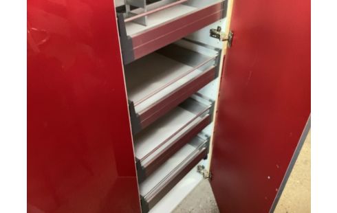 COLONNE CUISINE ROUGE TIROIRS