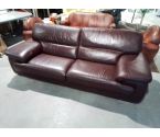 CANAPE CUIR MARRON 2 P