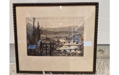 EAU FORTE FRANÇOIS MARÉCHAL LA MEUSE