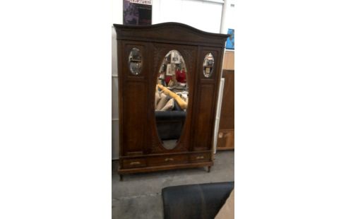 KLEERKAST HOUT   SPIEGEL/ART DECO