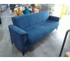 BANQUETTE 3 PLACES CONVERTIBLE TISSU BLEU