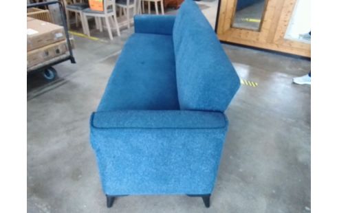 BANQUETTE 3 PLACES CONVERTIBLE TISSU BLEU