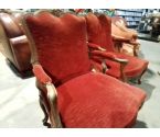 FAUTEUIL DE STYLE VELOURS ROUGE