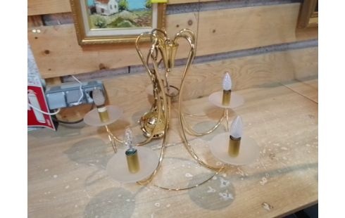 SUSPENSION 5 BRANCHES DORÉES