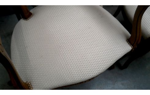 2 STÜHLE AST BEIGE STOFF