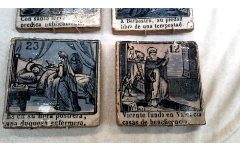 TEGEL LOT VAN 4 ANTIEK