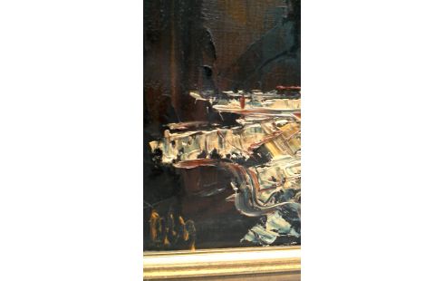 SCHILDERIJ  ZONNEBLOEMEN SIGNATUUR