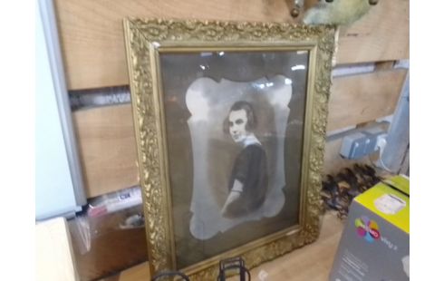 TABLEAU PORTRAIT CADRE DORÉ