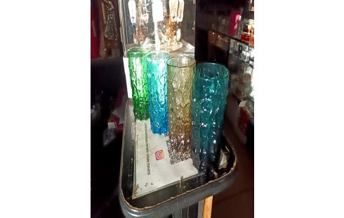 VERRES GEOFFREY BAXTER LE LOT DE 4