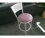 TABOURET DE BAR ASSISE VIOLETTE