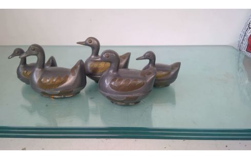POTJES EEND, METAAL, 5 ST.