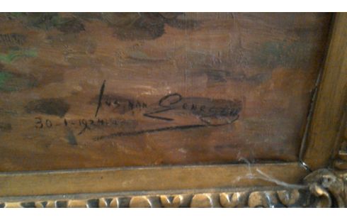 SCHILDERIJ BOSZICHT JOS VAN GENEGEN