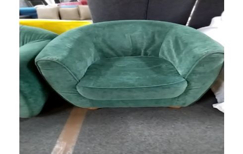 FAUTEUIL Style club tissu bert