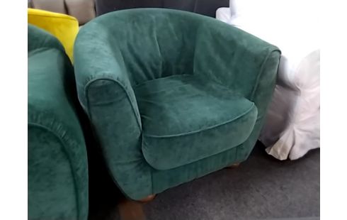 FAUTEUIL Style club tissu bert