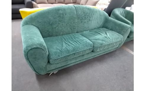 CANAPE CONVERTIBLE Tissu vert