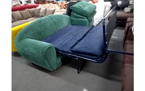 CANAPE CONVERTIBLE Tissu vert