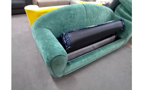 CANAPE CONVERTIBLE Tissu vert